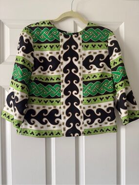 Vintage Cropped Silk Blouse